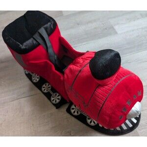 Kids Red Silver Black Train Engine Halloween Costume 3-7 Toddler Plush 3D